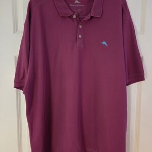 Tommy Bahama Men's Plum 2XL Polo Shirt - Weight Loss Closet Cleanout